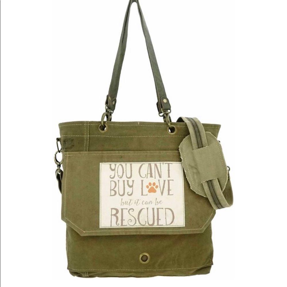 NWT Handcrafted Military Tent Bag